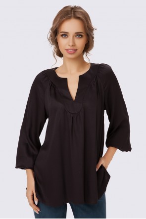  Блузка черная в стиле бохо
